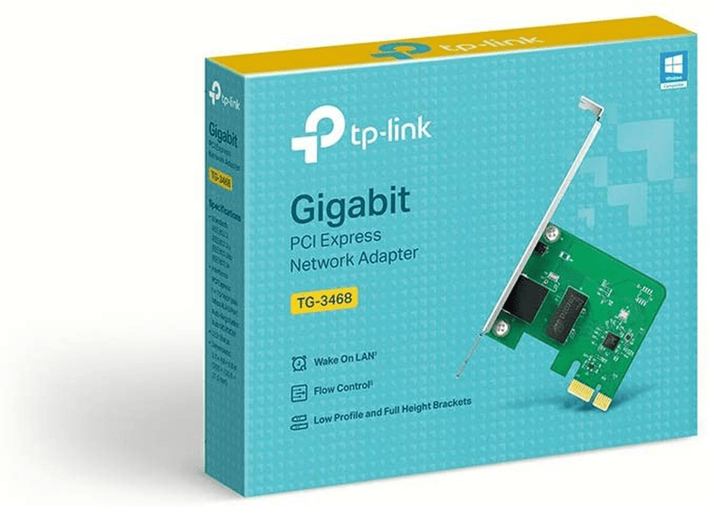 TP-Link 10/100/1000Mbps Gigabit Ethernet PCI Express Network Card (TG-3468), PCIE Network Adapter, Network Card, Ethernet Card for PC, Win10 supported Electronics > Networking > Network Cards & Adapters TP-Link   