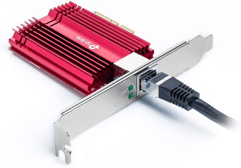 TP-Link 10GB PCIe Network Card (TX401)-PCIe to 10 Gigabit Ethernet Network Adapter,Supports Windows 10/8.1/8/7, Windows Servers 2019/2016/2012 R2, and Linux, Including a CAT6A Ethernet Cable Electronics > Networking > Network Cards & Adapters TP-Link   