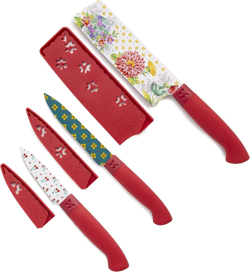TPW Ltd the Pioneer Woman Blooming Bouquet 3-Piece Stainless Steel Knife Set