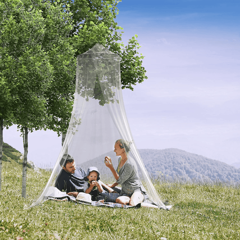 Trademark Global Mosquito Repelling Net for Beds, Hammocks, and Cribs - Insect Protection Hanging Canopy for Camping with Large Screen Opening by Lavish Home - 75-31215 , White Sporting Goods > Outdoor Recreation > Camping & Hiking > Mosquito Nets & Insect Screens Trademark Global   