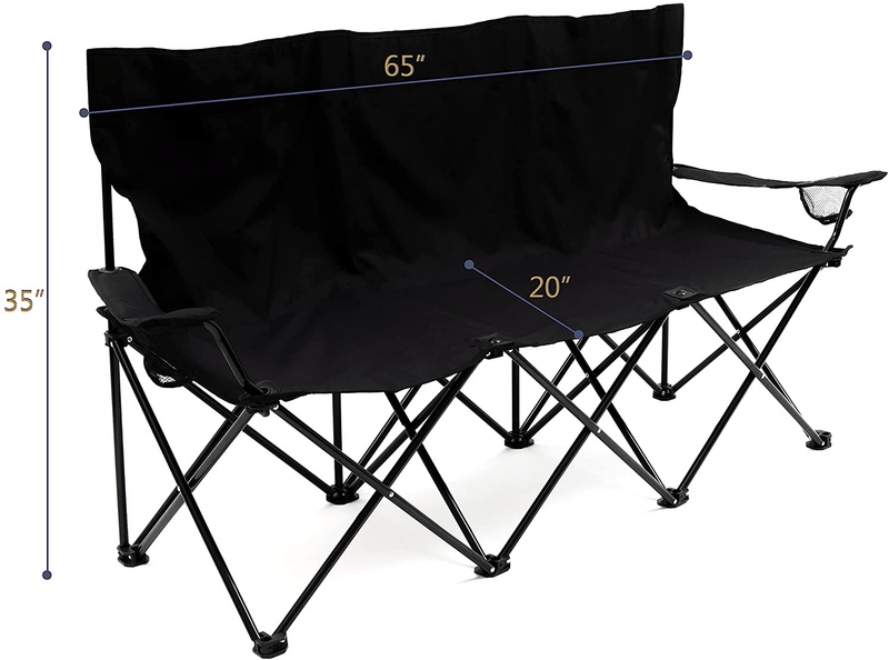 Trademark Innovations Triple Style Tri Camp Chair with Steel Frame Sporting Goods > Outdoor Recreation > Camping & Hiking > Camp Furniture Trademark Innovations   