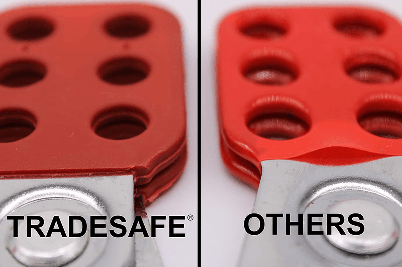 TRADESAFE Lock Out Tag Out Lock Hasp. 6 Pack Lockout Tagout Hasp. Steel Padlock Hasp for Lock Out Devices. Heavy Duty Loto Hasp for Lockout Safety Supply, Kits, and Stations Business & Industrial > Work Safety Protective Gear TRADESAFE   