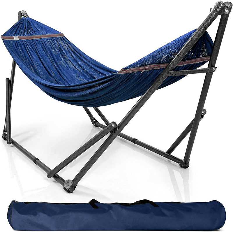 Tranquillo U34Y Universal Hammock Stand-1.2mm Thickness Steel Frame with Hanging Net, Double, Red Home & Garden > Lawn & Garden > Outdoor Living > Hammocks Tranquillo K. Aegean  