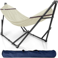 Tranquillo U34Y Universal Hammock Stand-1.2mm Thickness Steel Frame with Hanging Net, Double, Red Home & Garden > Lawn & Garden > Outdoor Living > Hammocks Tranquillo White  