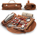Travel Bartender Kit Bag | Professional 17-Piece Copper Bar Tool Set with Portable Bar Bag and Shoulder Strap for Easy Carry and Storage | Best Travel Bar Set for Home Cocktail Making, Work, Parties Home & Garden > Kitchen & Dining > Barware Mixology & Craft 1.silver  