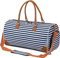 Travel Duffel Bag,Sports Gym Bag Overnight Carry on Bag with Wet Pocket & Shoes Compartment for Men Women (Striped Blue) Home & Garden > Household Supplies > Storage & Organization Xiazuo Striped Blue  