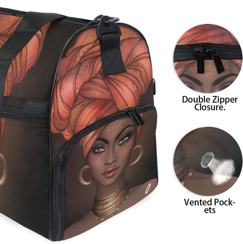 Travel Duffels African Girl Duffle Bag Luggage Sports Gym for Women & Men Home & Garden > Household Supplies > Storage & Organization Bolaz   