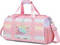 Travel Duffle Bag for Kids Girls Unicorn Weekender Bag Overnight Bag for Girls Water Resistant Sports Gym Bag with Shoe Compartment Wet Pocket Home & Garden > Household Supplies > Storage & Organization Meisohua Glitter Pink  