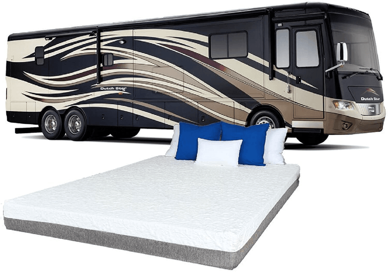 TRAVEL HAPPY with a 10 INCH Narrow King (72 Inch X 80 Inches) New Cooler Sleep Graphite Gel Memory Foam Mattress with Premium Textured 8-Way Stretch Cover for Campers, Rv'S & Trailers Made in the USA Sporting Goods > Outdoor Recreation > Camping & Hiking > Camp Furniture TRAVEL HAPPY   