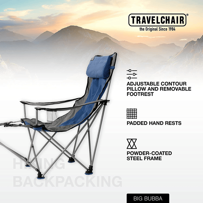 Travelchair Big Bubba Chair, Comfortable Large Folding Camping Chair Sporting Goods > Outdoor Recreation > Camping & Hiking > Camp Furniture TravelChair   