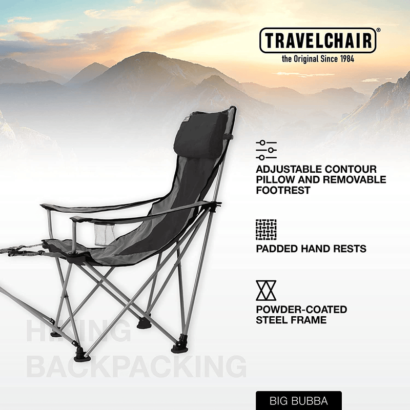 Travelchair Big Bubba Chair, Comfortable Large Folding Camping Chair