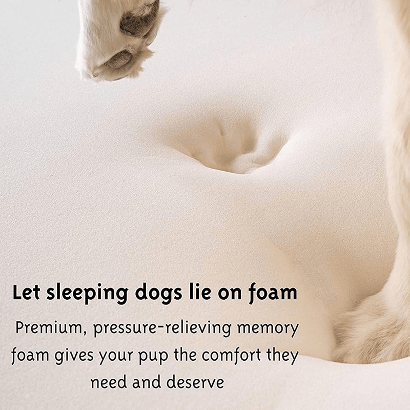 Treat a Dog Puprug Faux Fur Memory Foam Orthopedic Dog Bed, Premium Memory Foam Base, Ultra-Soft Faux Fur Cover, Modern and Attractive Design (Multiple Sizes & Styles) Animals & Pet Supplies > Pet Supplies > Dog Supplies > Dog Beds PAW BRANDS   