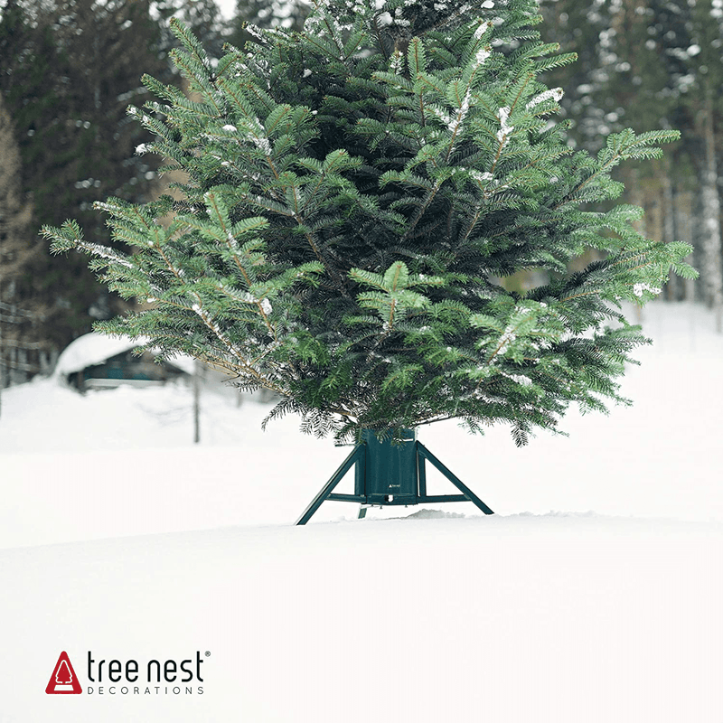 Tree Nest Modern & Sturdy Design Christmas Tree Stand Base Tree Holder for Real Trees Up to 10' Trees Large Water Reservoir Holds Up to 1.32 Gal (Green) Home & Garden > Decor > Seasonal & Holiday Decorations > Christmas Tree Stands Tree Nest   