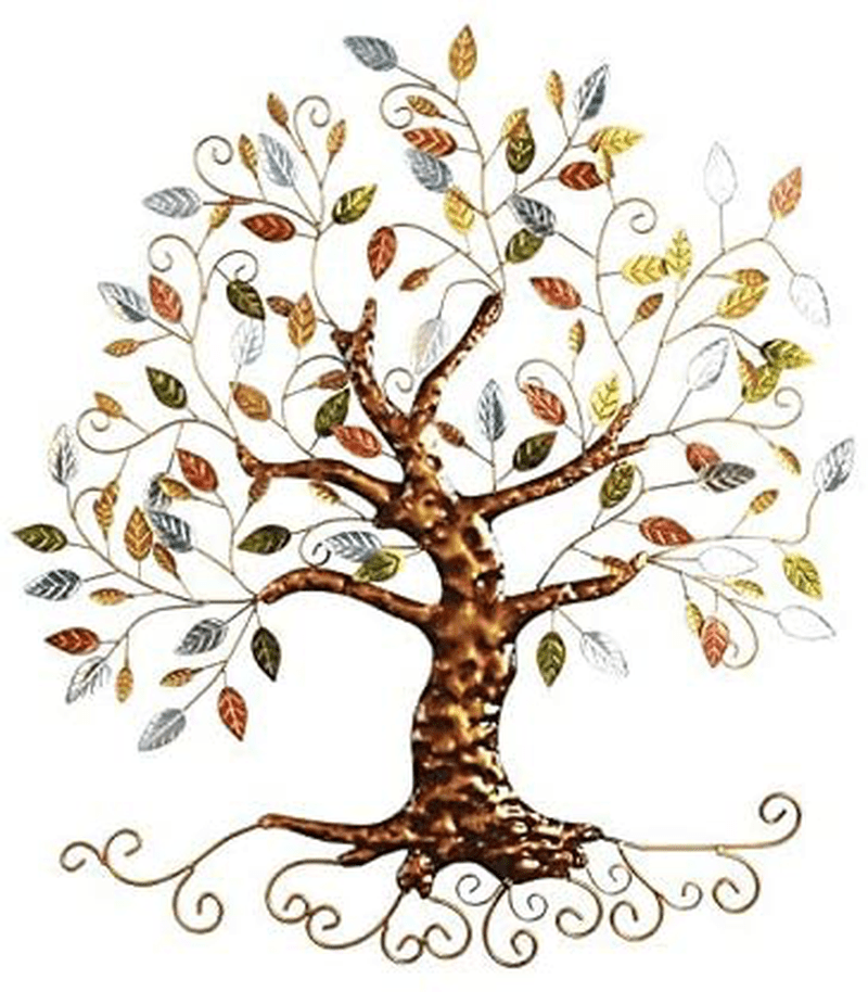 Tree of Life - Metal Tree Wall Sculpture, Gold Tree Home Decor Home & Garden > Decor > Artwork > Sculptures & Statues YJ HOME Default Title  