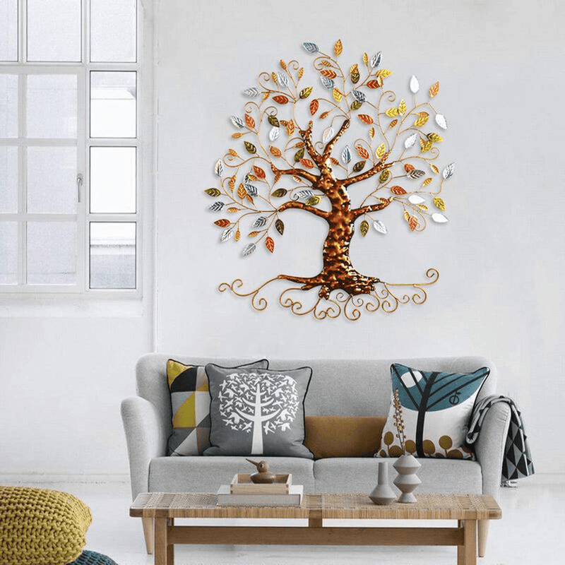 Tree of Life - Metal Tree Wall Sculpture, Gold Tree Home Decor