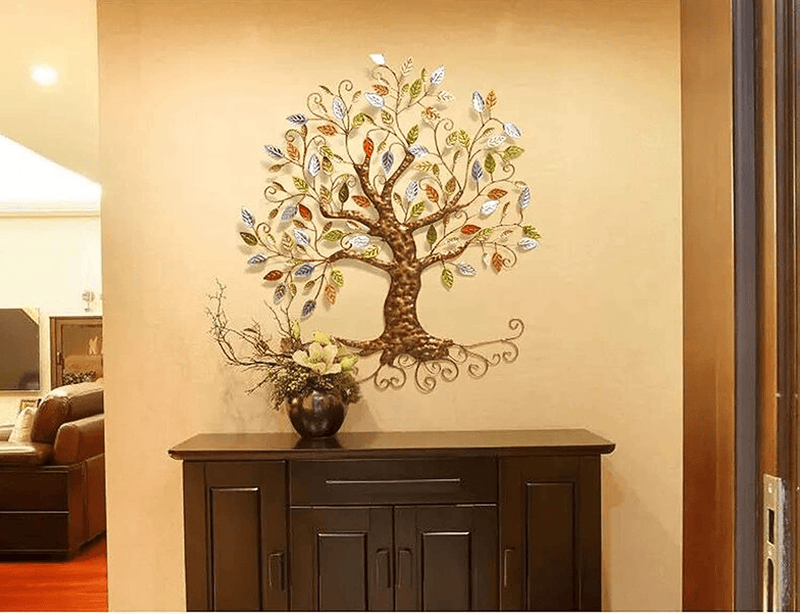 Tree of Life - Metal Tree Wall Sculpture, Gold Tree Home Decor Home & Garden > Decor > Artwork > Sculptures & Statues YJ HOME   