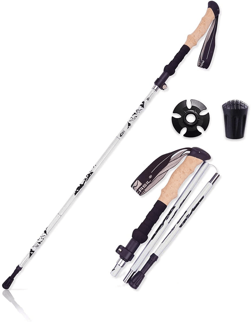 Trekking Poles Collapsible Aluminum Alloy 7075 Hiking Poles 1Pc Pack Adjustable Quick Lock for Hiking, Camping, Outdoor Sporting Goods > Outdoor Recreation > Camping & Hiking > Hiking Poles fearls   