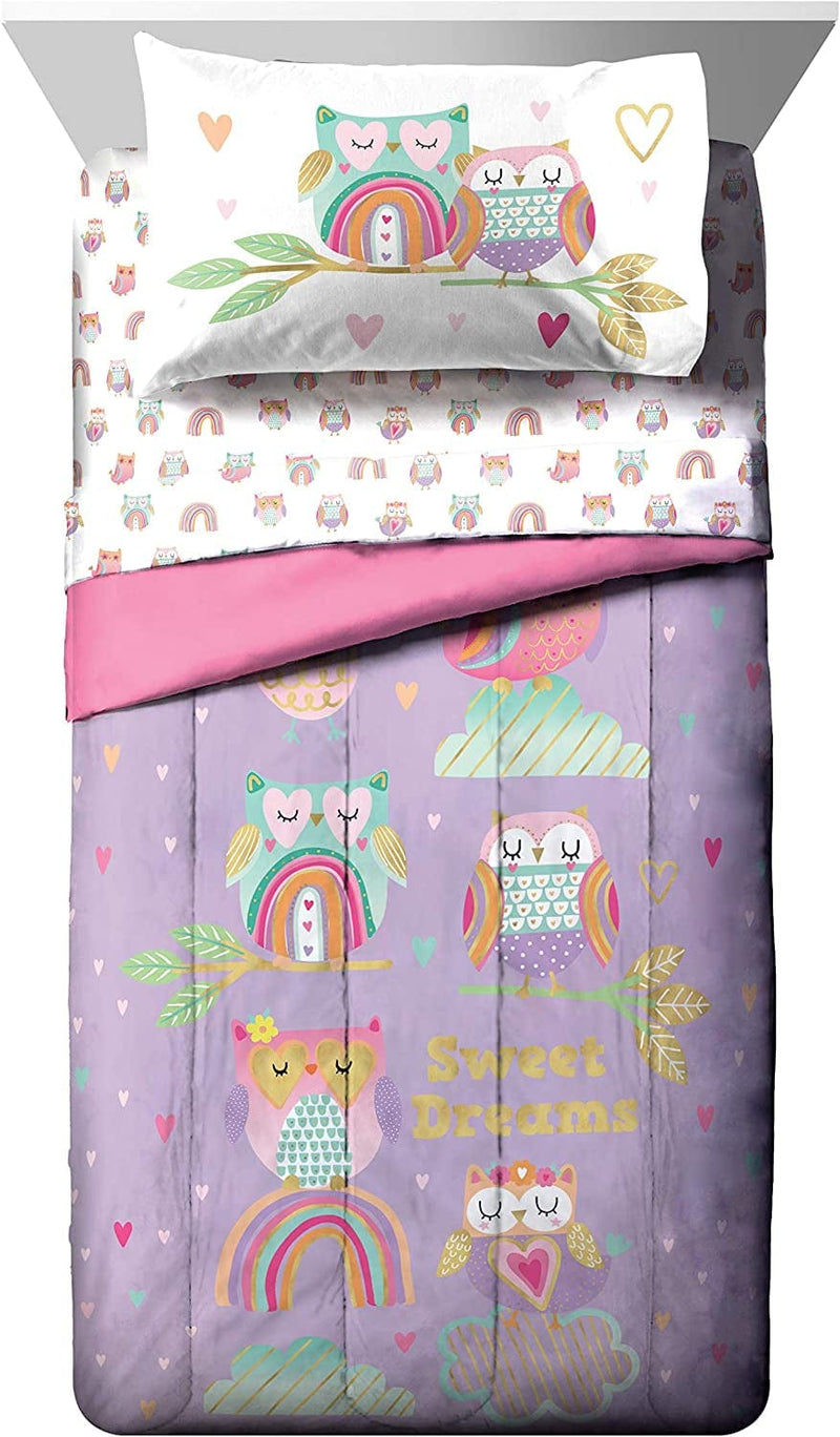 Trend Collector Sweet Dream 5 Piece Twin Bed Set - Includes Comforter & Sheet Set - Super Soft Fade Resistant Microfiber Bedding