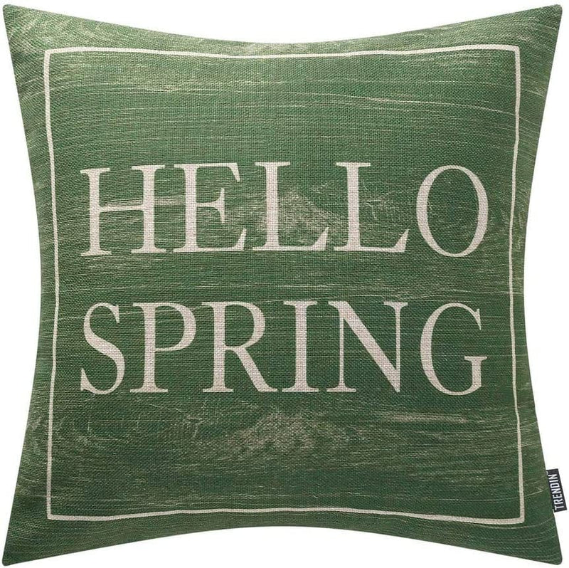 TRENDIN Happy Spring Swallow Oblong Pillow Cover Cotton Linen 20X12 Inch Home Decoration Seasonal Gift Cotton Linen PL429TR Home & Garden > Decor > Seasonal & Holiday Decorations TRENDIN HOME DECOR Multi 5 18X18 inch 
