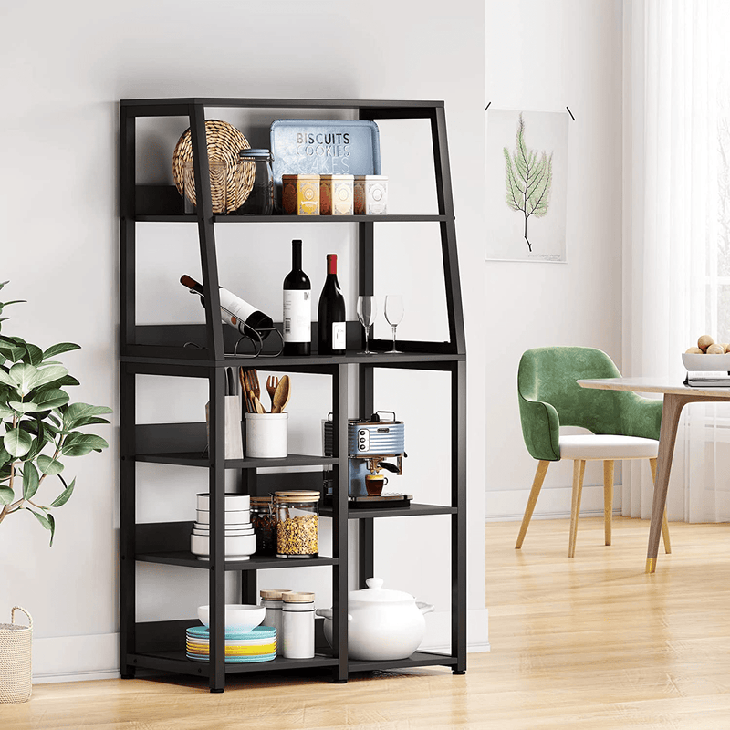Tribesigns 8-Tier Baker'S Rack with Storage Shelves, Free Standing Microwave Oven Stand Spice Rack for Kitchen, Utility Storage Shelf Organizer for Home
