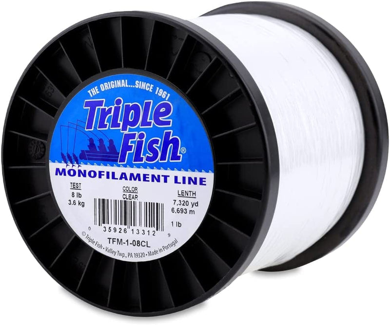 Triple Fish Monofilament Line Sporting Goods > Outdoor Recreation > Fishing > Fishing Lines & Leaders Triple Fish Clear 8 Lb Test / 1/4 Lb Spool 