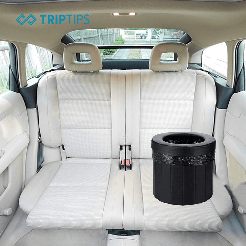 TRIPTIPS Portable Folding Toilet Car Commode Camping Toilet Car Toilet and Storage Stool for Camping, Hiking, Trips, Traffic Jam Sporting Goods > Outdoor Recreation > Camping & Hiking > Portable Toilets & Showers TRIPTIPS   