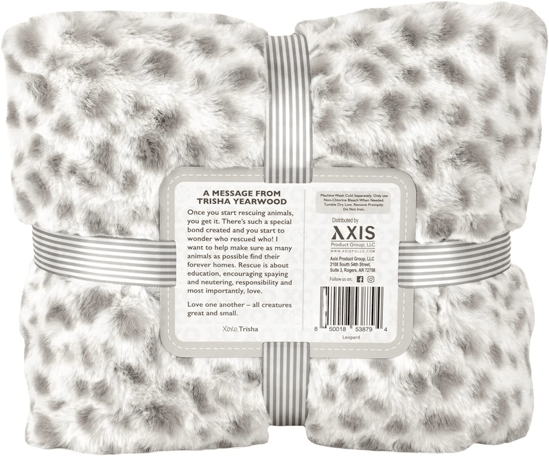 Trisha Yearwood Pet Collection Waterproof Dog Blanket, Machine Washable Dog Blanket, Snow Leopard Animals & Pet Supplies > Pet Supplies > Dog Supplies > Dog Beds Trisha Yearwood   