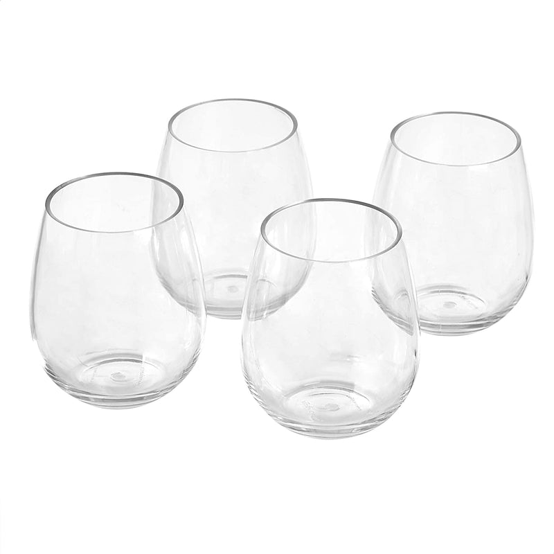 Tritan Plastic Wine Glasses - 20-Ounce, Set of 4 Home & Garden > Kitchen & Dining > Tableware > Drinkware KOL DEALS 20 OZ Stemless Wine Glasses  