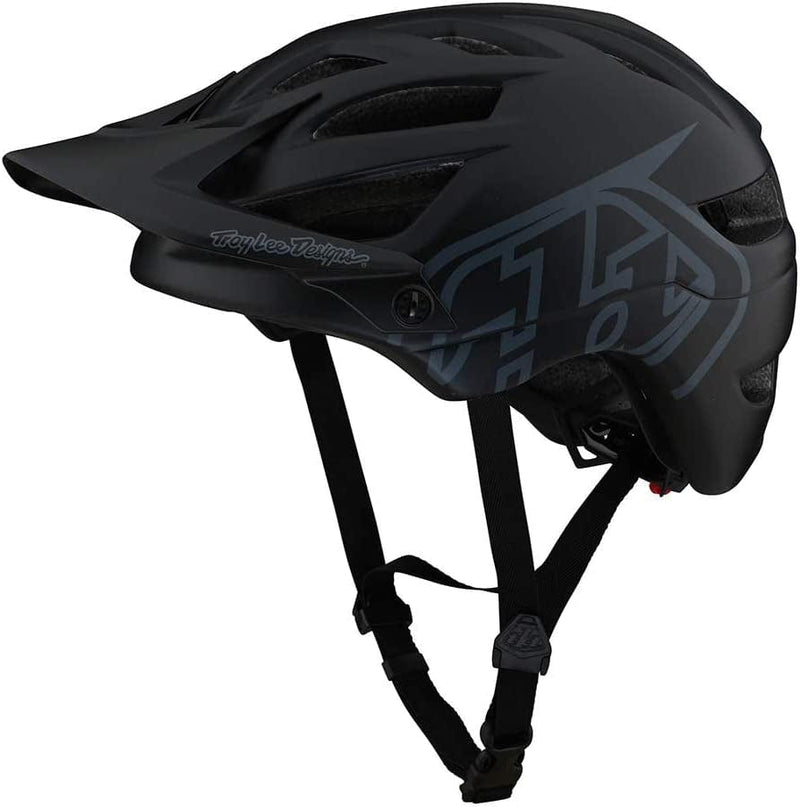 Troy Lee Designs A1 Half Face Mountain Bike Helmet -Ventilated Lightweight EPS Enduro BMX Gravel MTB Bicycle Cycling Accessories - Adult Men & Women Sporting Goods > Outdoor Recreation > Cycling > Cycling Apparel & Accessories > Bicycle Helmets Troy Lee Designs Black Medium/Large 