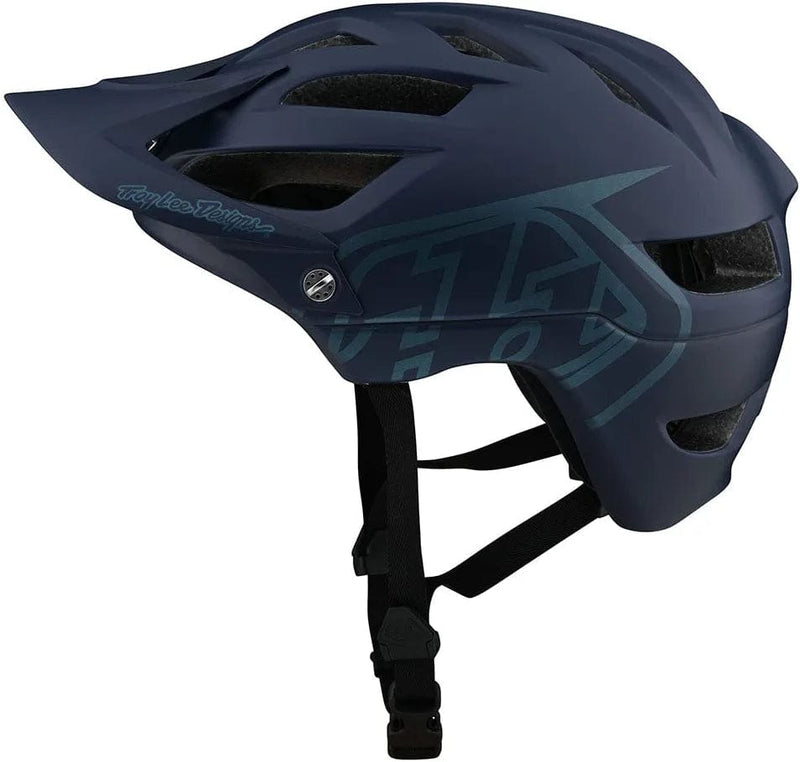 Troy Lee Designs A1 Half Face Mountain Bike Helmet -Ventilated Lightweight EPS Enduro BMX Gravel MTB Bicycle Cycling Accessories - Adult Men & Women Sporting Goods > Outdoor Recreation > Cycling > Cycling Apparel & Accessories > Bicycle Helmets Troy Lee Designs Drone Dark Slate Blue Small 