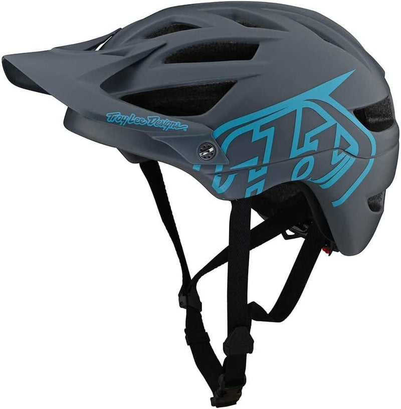 Troy Lee Designs A1 Half Face Mountain Bike Helmet -Ventilated Lightweight EPS Enduro BMX Gravel MTB Bicycle Cycling Accessories - Adult Men & Women Sporting Goods > Outdoor Recreation > Cycling > Cycling Apparel & Accessories > Bicycle Helmets Troy Lee Designs Gray/Blue X-Small 