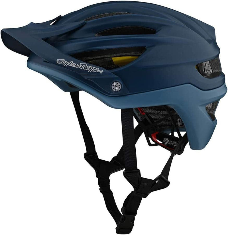Troy Lee Designs A2 Decoy Half Shell Mountain Bike Helmet W/MIPS - EPP EPS Ventilated Lightweight Racing BMX Gravel MTB Bicycle Cycling Accessories - Men Women Unisex Sporting Goods > Outdoor Recreation > Cycling > Cycling Apparel & Accessories > Bicycle Helmets Troy Lee Designs Smokey Blue X-Large/XX-Large 
