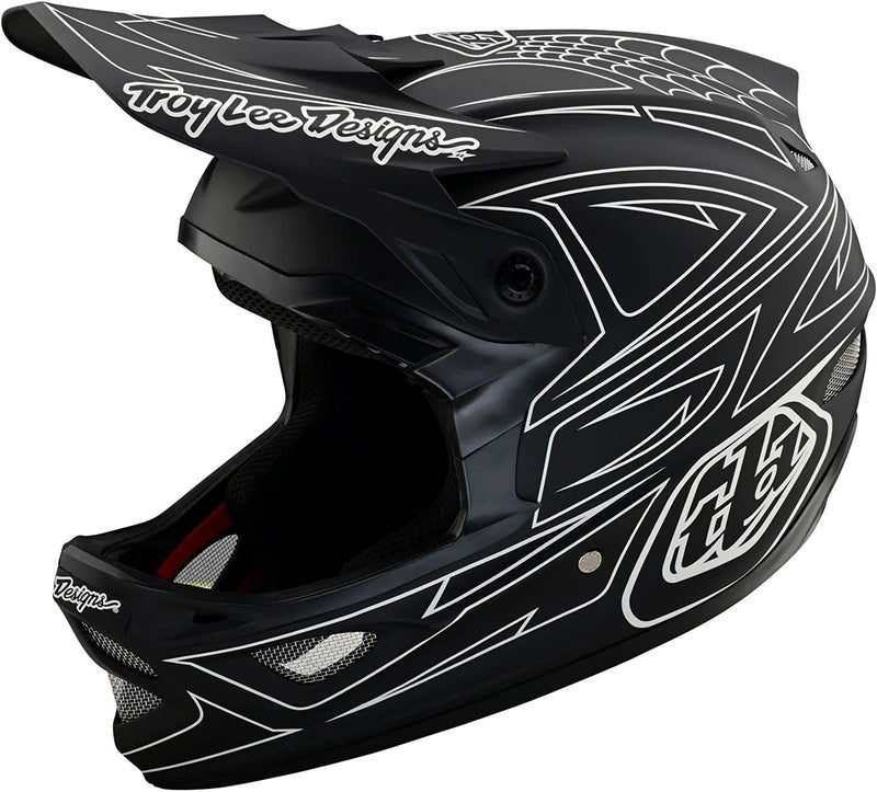 Troy Lee Designs Adult | Downhill | Mountain Bike | BMX | Full Face D3 Fiberlite Helmet Anarchy Sporting Goods > Outdoor Recreation > Cycling > Cycling Apparel & Accessories > Bicycle Helmets Troy Lee Designs Spiderstripe Black Small 
