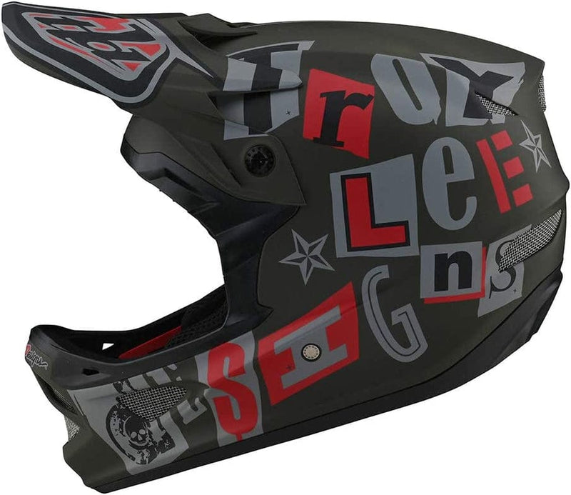Troy Lee Designs Adult | Downhill | Mountain Bike | BMX | Full Face D3 Fiberlite Helmet Anarchy Sporting Goods > Outdoor Recreation > Cycling > Cycling Apparel & Accessories > Bicycle Helmets Troy Lee Designs Olive Large 