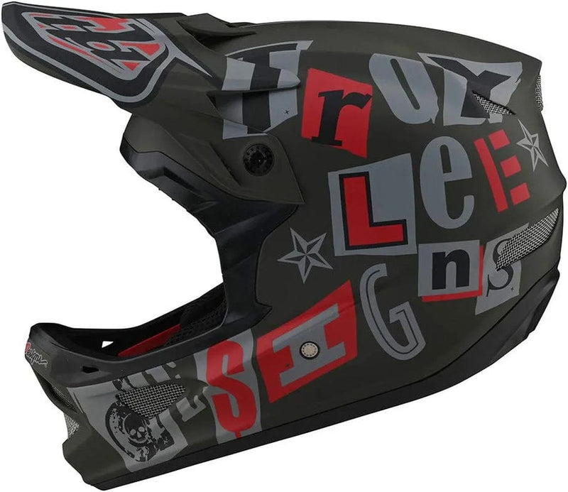 Troy Lee Designs Adult | Downhill | Mountain Bike | BMX | Full Face D3 Fiberlite Helmet Anarchy Sporting Goods > Outdoor Recreation > Cycling > Cycling Apparel & Accessories > Bicycle Helmets Troy Lee Designs Olive X-Small 
