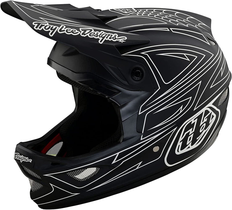 Troy Lee Designs Adult | Downhill | Mountain Bike | BMX | Full Face D3 Fiberlite Helmet Anarchy Sporting Goods > Outdoor Recreation > Cycling > Cycling Apparel & Accessories > Bicycle Helmets Troy Lee Designs Spiderstripe Black X-Small 