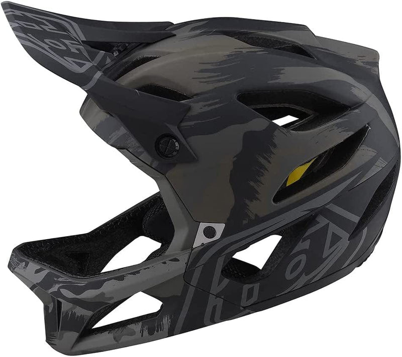 Troy Lee Designs Stage Full Face Mountain Bike Helmet for Max Ventilation Lightweight MIPS EPP EPS Racing Downhill DH BMX MTB - Adult Men Women Sporting Goods > Outdoor Recreation > Cycling > Cycling Apparel & Accessories > Bicycle Helmets Troy Lee Designs Brush Camo Military X-Large/XX-Large 