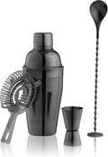 TRUE Barware Set 14 Piece Bar Kit with Shaker, Mixing Glass, Muddler, Double Jigger & More, Assorted