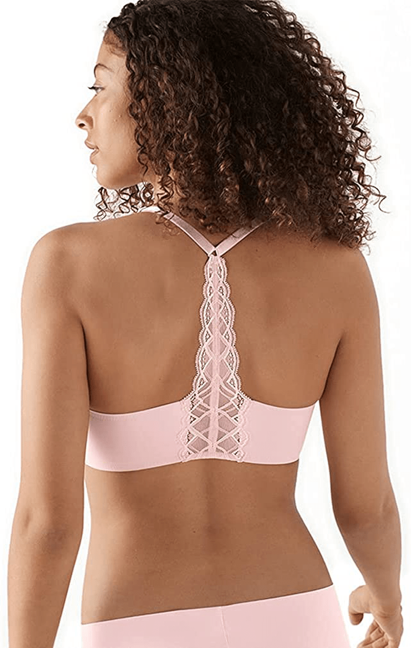 True & Co Women's True Body Triangle Lace Racerback Bra