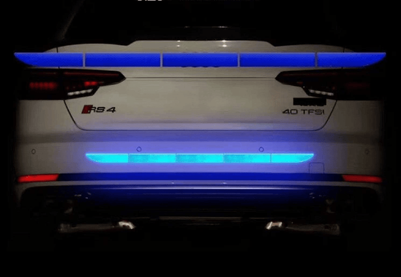 TRUE LINE Automotive Reflective Rear Trunk Fender Back Warning Molding Trim Sticker Safety Markers (Blue) Vehicles & Parts > Vehicle Parts & Accessories > Vehicle Maintenance, Care & Decor TRUE LINE Automotive Blue  