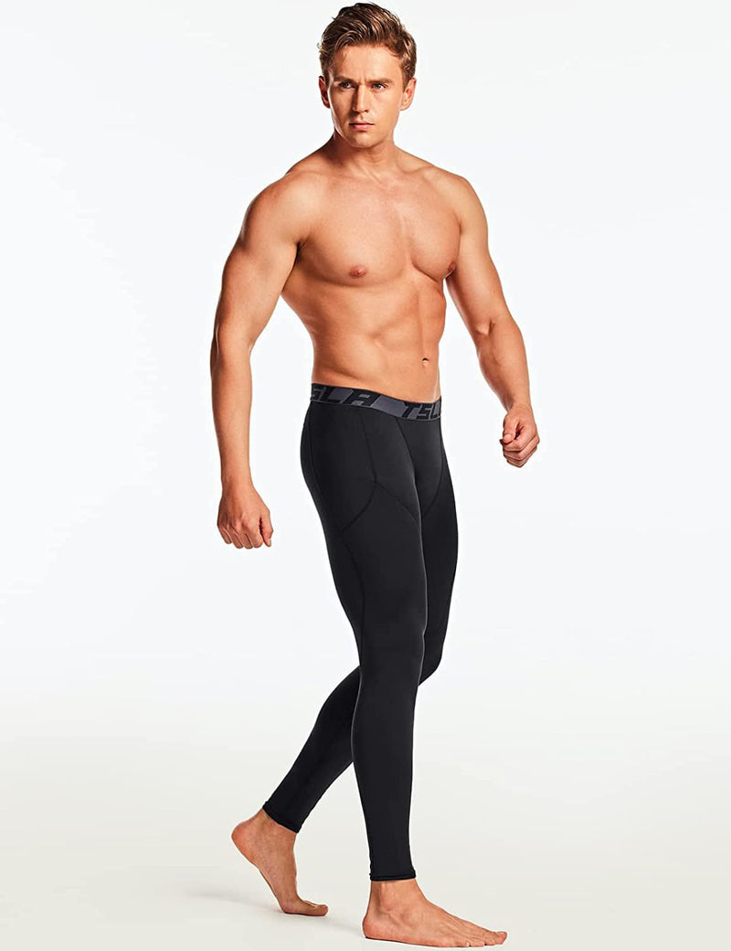 TSLA 1 or 2 Pack Men'S Thermal Compression Pants, Athletic Sports Leggings & Running Tights, Wintergear Base Layer Bottoms Sporting Goods > Outdoor Recreation > Winter Sports & Activities Tesla Gears   