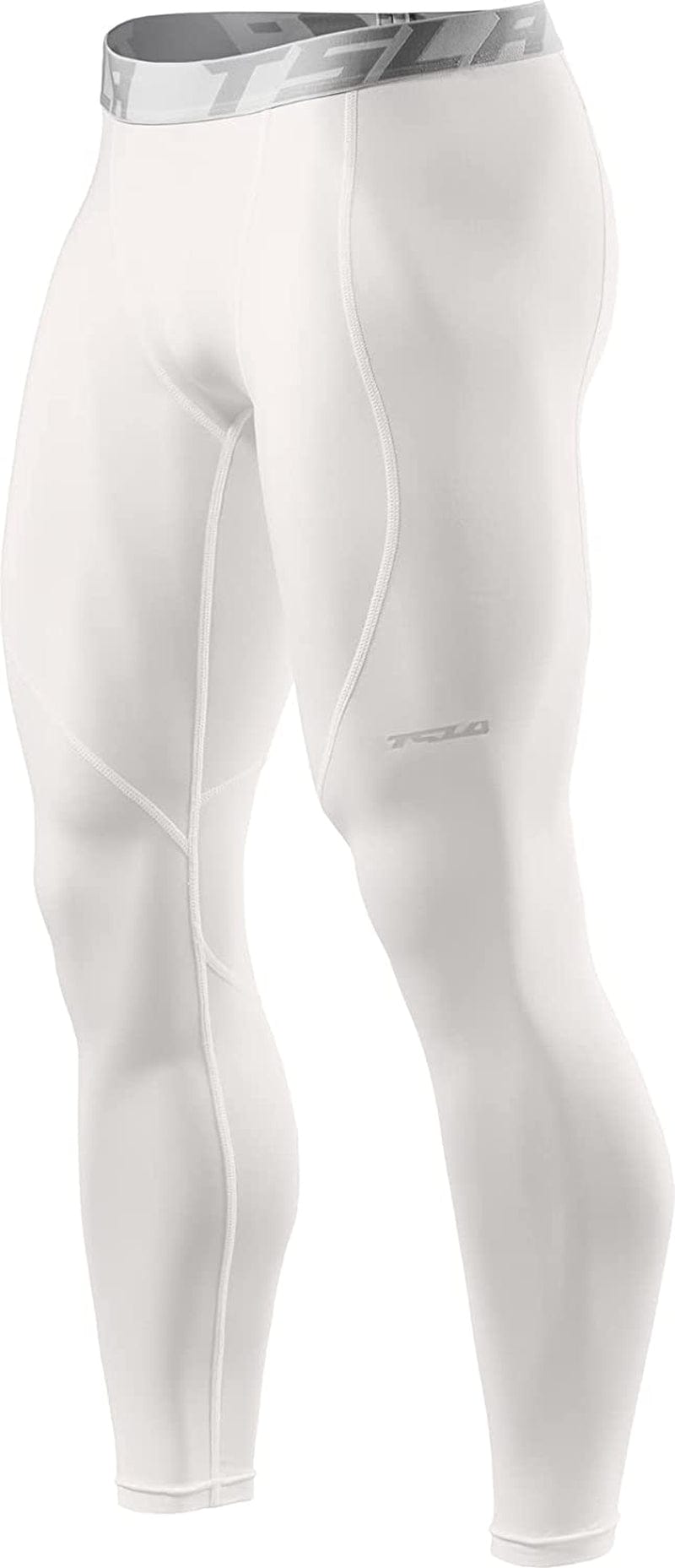 TSLA 1 or 2 Pack Men'S Thermal Compression Pants, Athletic Sports Leggings & Running Tights, Wintergear Base Layer Bottoms Sporting Goods > Outdoor Recreation > Winter Sports & Activities Tesla Gears Heatlock White XX-Large 
