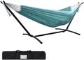 Tuanchuanrp Hammock with Stand, Adjustable Portable Hammock Stand Heavy Duty, Double Hammock with Space Saving Steel Stand for Indoor Outdoor Yard Patio Deck,with Carry Bag,Desert Stripes Home & Garden > Lawn & Garden > Outdoor Living > Hammocks Tuanchuanrp Blue 107in 
