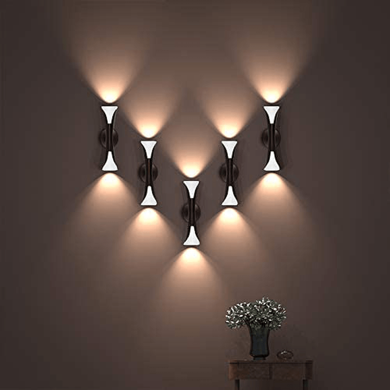 Tubicen Indoor Wall Sconce Light up Down, Aluminum Wall Lamp Sconce Lighting, Dimmable Wall Light for Living Room Bedroom Hallway (Bulb Not Included)