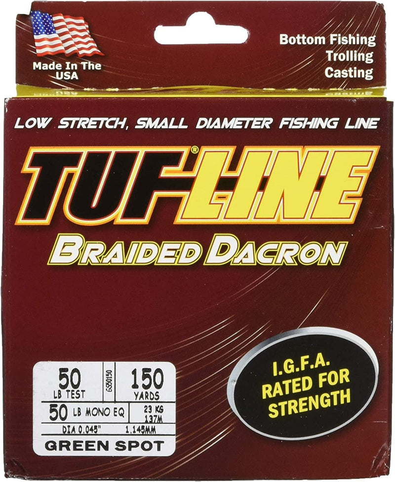 Tuf Line Dacron 150 Yd Fishing Line Sporting Goods > Outdoor Recreation > Fishing > Fishing Lines & Leaders PROOK Green Spot 80 lb 