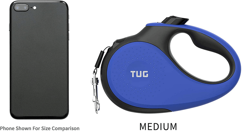 TUG 360° Tangle-Free, Heavy Duty Retractable Dog Leash with Anti-Slip Handle; 16 ft Strong Nylon Tape; One-Handed Brake, Pause, Lock Animals & Pet Supplies > Pet Supplies > Dog Supplies TUG   