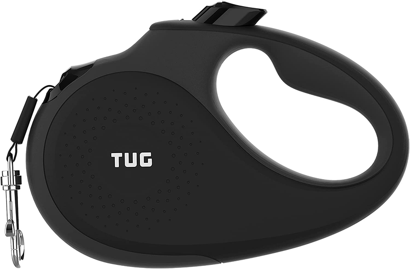 TUG 360° Tangle-Free, Heavy Duty Retractable Dog Leash with Anti-Slip Handle; 16 ft Strong Nylon Tape; One-Handed Brake, Pause, Lock Animals & Pet Supplies > Pet Supplies > Dog Supplies TUG Black Large 