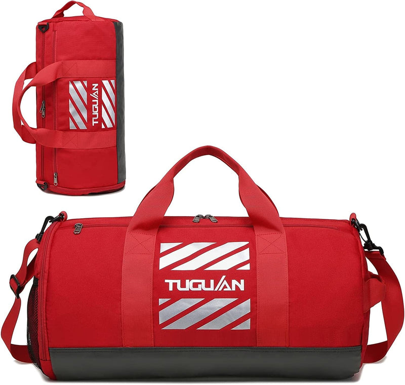 TUGUAN Gym Bags for Men Women Small Travel Duffle Bag with Wet Pocket & Shoes Compartment Overnight Weekender Duffel Bag Sports Gym Tote Bag Man 45L, Green Home & Garden > Household Supplies > Storage & Organization TUGUAN Red gym bag  