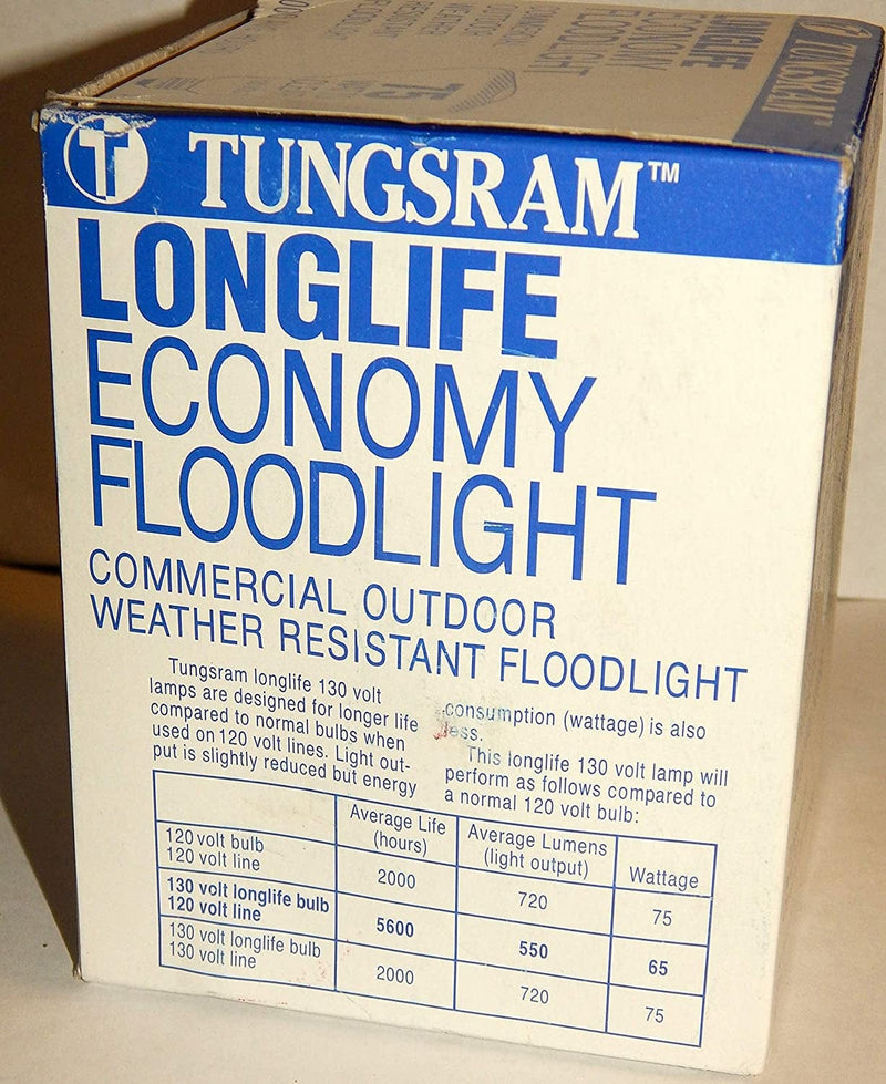 Tungsram Longlife Floodlight Commercial Outdoor Weather Resistant 75 Watts Clear 130 Volt Made Canada Home & Garden > Lighting > Flood & Spot Lights Tungsram   