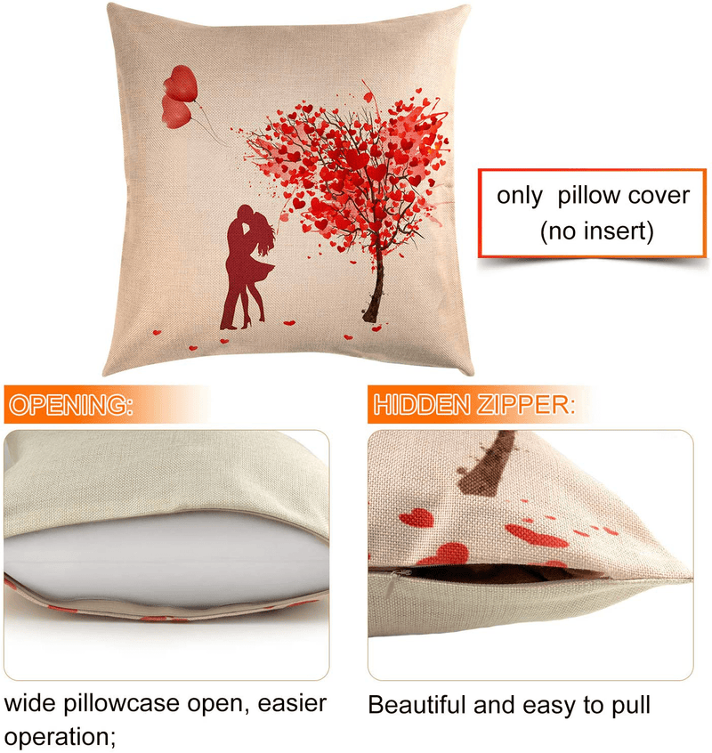 TUPARKA 4 Pcs Mother'S Day Throw Pillow Covers Pillow Case Cover 18 X 18 Inch Home Cushion Decoration Home & Garden > Decor > Chair & Sofa Cushions TUPARKA   